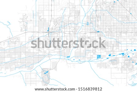 Rich detailed vector area map of Goodyear, Arizona, USA. Map template for home decor.