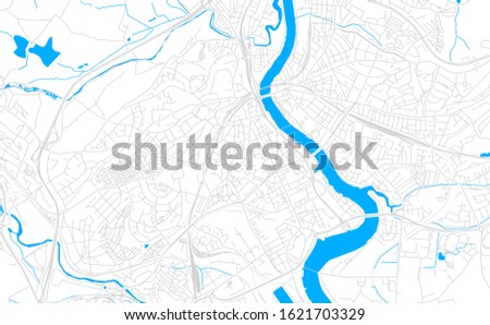 Bright vector map of Newport, Wales with fine tuning between road and water. Use this map as a background for your company or as a high-quality interior design.