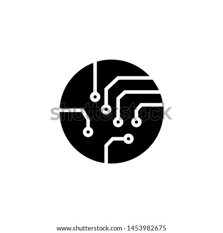 Circuit board icon design vector template