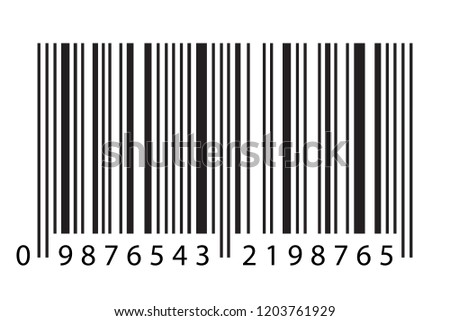 Modern Realistic Simple Flat Barcode Sign in Vector Illustration Isolated on White Background. Marketing, Internet Concept, Supermarket Buy, Mobile App Etc Logo barcode illustration.