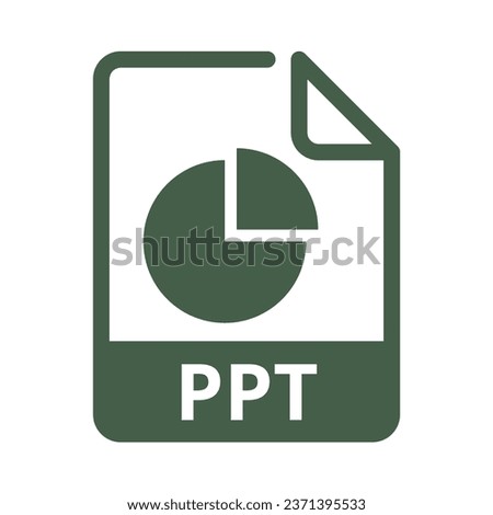 PPT File Icon. Vector File Format. Document File Extension Modern Flat Design