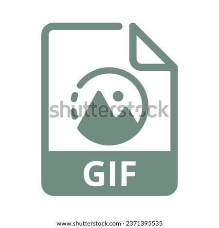 GIF File Icon. Vector File Format. Image File Extension Modern Flat Design