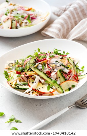 Similar – Image, Stock Photo Vegan rice noodles salad