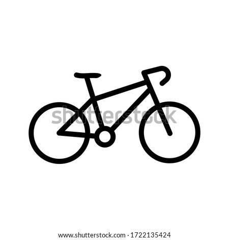 Bike icon vector logo template. simple icon. on white background