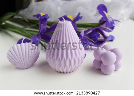 Similar – Image, Stock Photo Lavender Soy Candle