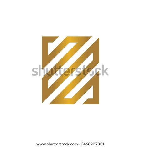 simple golden square slash line pattern decoration