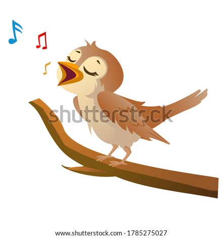 a little nightingale singing a song