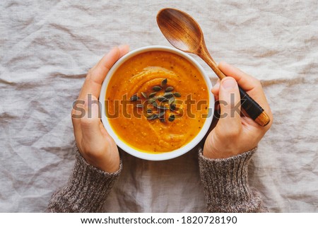 Similar – Image, Stock Photo Male hand holding squashed plastic bottle