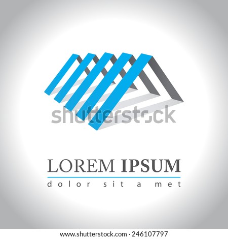 Abstract house logo sample, vector illustration