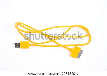  usb charging plugs on a white background. Imagine de stoc © 