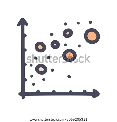 scatter chart color vector doodle simple icon
