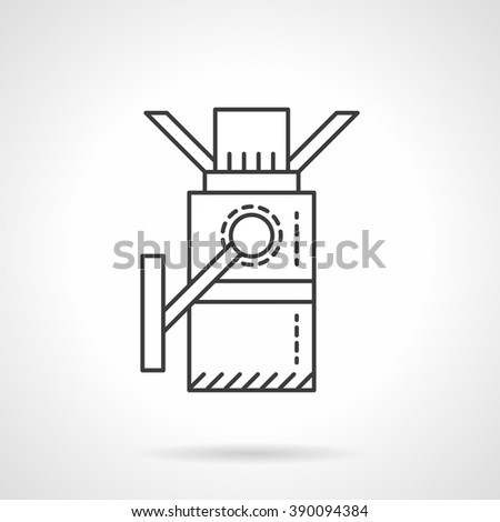 Metro turnstile. Pass equipment. Transportation services. Flat line style single vector icon. Element for web design, business, mobile app. 