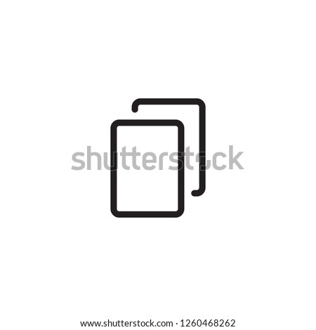 Copy content vector icon. Document Icon isolated on white background. Copy file,document symbol. Flat vector sign isolated on white background.