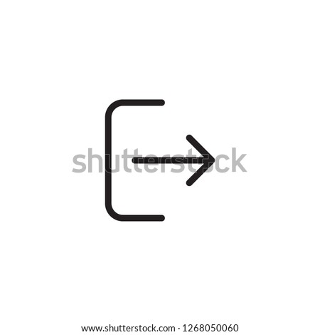 Logout icon. Exit Vector. Logout sign in Trendy Flat style for graphic design, Web site, UI. EPS10. - Vector illustration