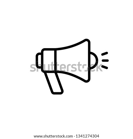 Megaphone icon. Megaphone Single Icon Graphic Design. Loudspeaker sign flat design style. Promotion Related symbol Isolated on White Background  - Vector illustration.  Stock fotó © 