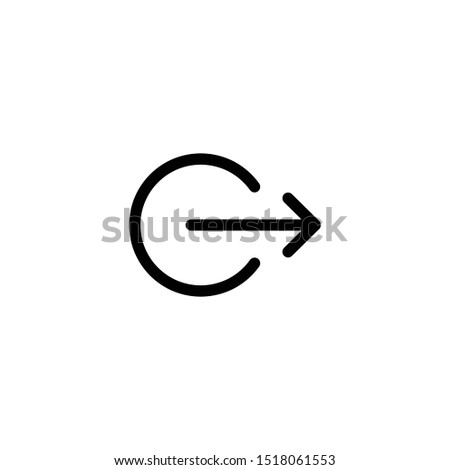 Logout icon. Exit Vector icon. Logout sign in Trendy Flat style for graphic design, Web site, UI. EPS10. - Vector illustration