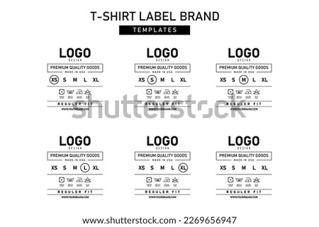 neck label clothing tag template concept vector design