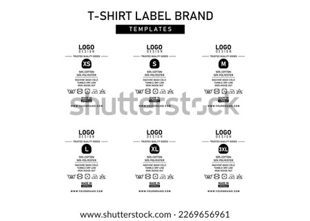 neck label tag template concept vector design clothing tag