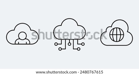 Cloud Icon Vector design Art