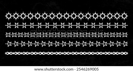 black and white chain line vector templates