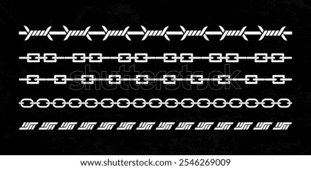 black and white chain line vector templates