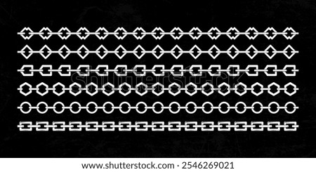 black and white chain line vector templates