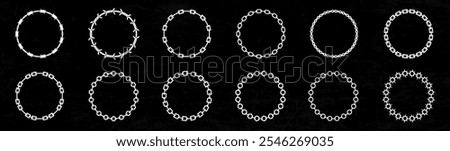 circle with chain pattern templates