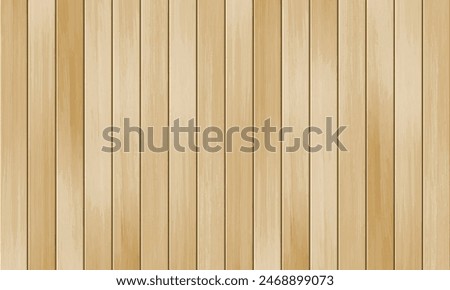 Vector wooden panel background. Horizontal realistic brown wood grain texture, natural textured wall, top view of empty wooden floor. Light parquet, textured surface with wood planks.