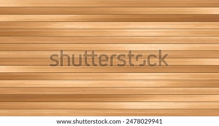 Vector wooden panel background. Horizontal realistic brown wood grain texture, natural textured wall, top view of empty wooden floor. Timber beige parquet, textured surface with wood planks.