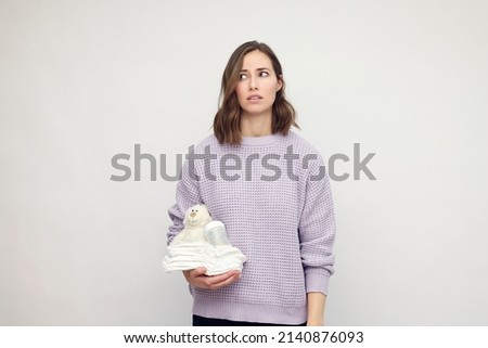 Similar – Image, Stock Photo Portrait of tired woman sleeping on bus.