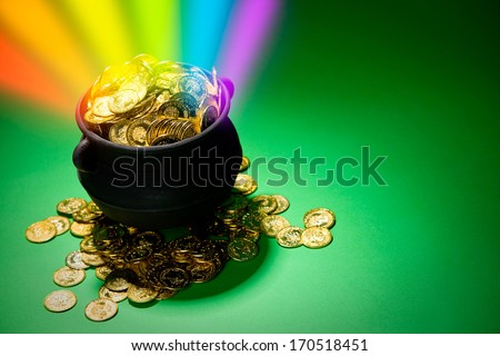 Pot Of Gold: Magical Treasure with Rainbow