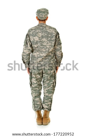 Similar – Image, Stock Photo Rear view soldiers