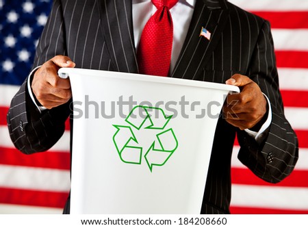 Politician: Man Ready To Be Green With Recycle Bin