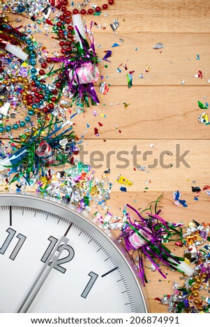 Holiday: New Year\'s Eve Clock Party Background