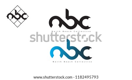 Vector NBC North Beach Collective Logo Design Template