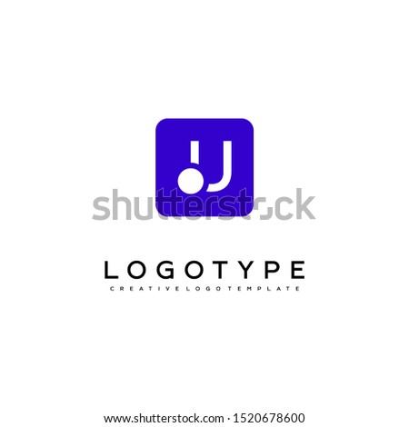 modern purple rounded square U logo letter simple design concept isolated on white background