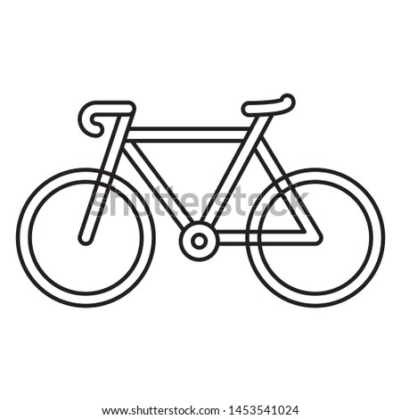 Bicycle icon design. Vector bike outline icon. Bicycle icon symbol design. Vector illustration.