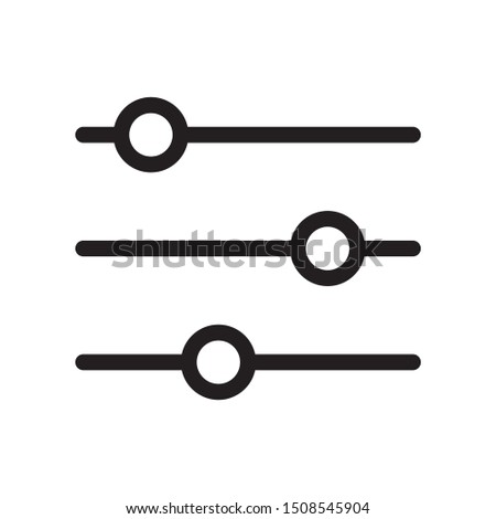 Adjustment button icon design. Adjustment button icon in flat style design. Vector illustration.