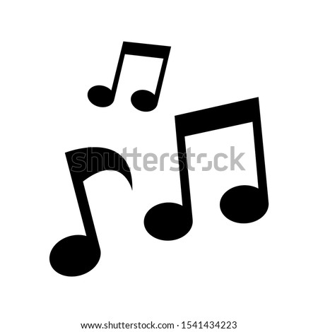 Tone music icon design. Note music icon in trendy flat style design. Vector illustration.