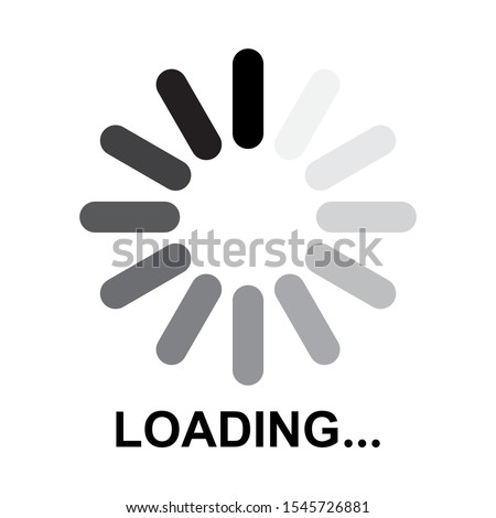 Loading icon design. loading bar icon in trendy flat style design. Vector illustration.