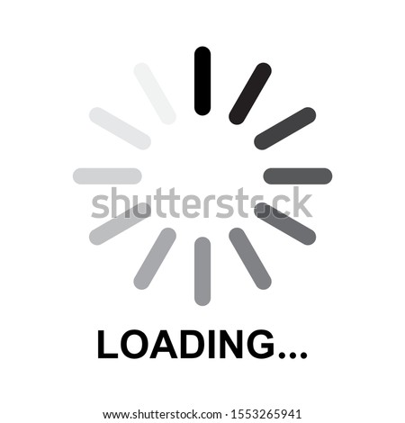 Loading icon design. buffering icon in flat style design. Vector illustration.