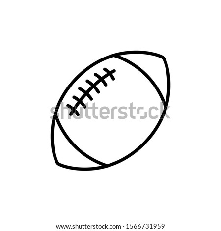 American football icon design. American football icon in modern outline style design. Vector illustration.