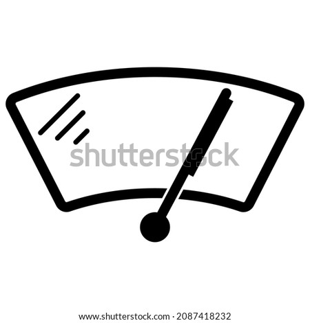 Car wiper icon in trendy outline style design. Vector illustration isolated on white background.