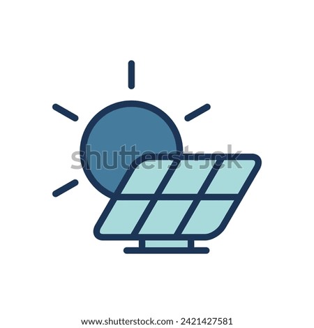 solar panel icon symbol vector template