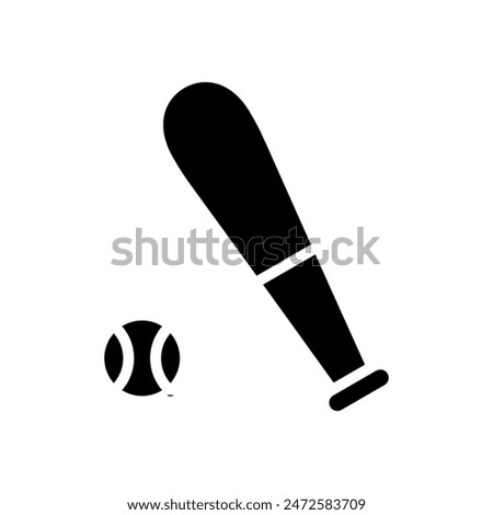 baseball bat icon symbol vector template 