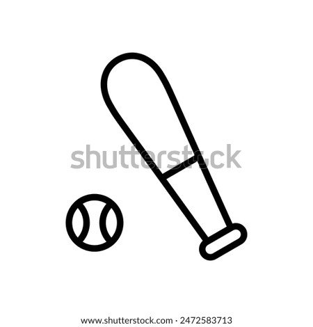 baseball bat icon symbol vector template 