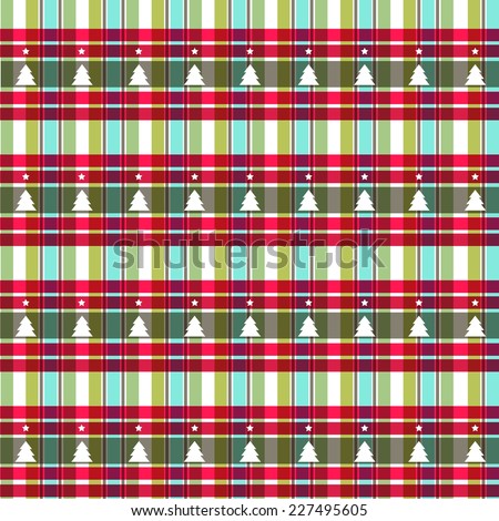 Holiday christmas  pattern with christmas tree Vector background