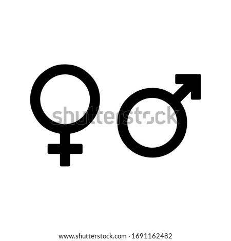 gender icons- male and female vectors. 