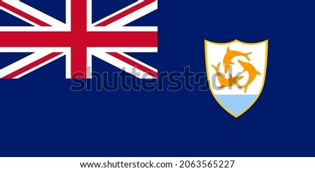 Flag of the Anguilla. Accurate colors and proportions. vector illustration EPS 10.