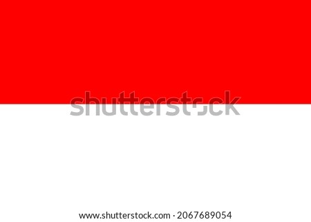 National Indonesia flag, official colors and proportion correctly. Indonesia flag. Vector illustration. EPS10.